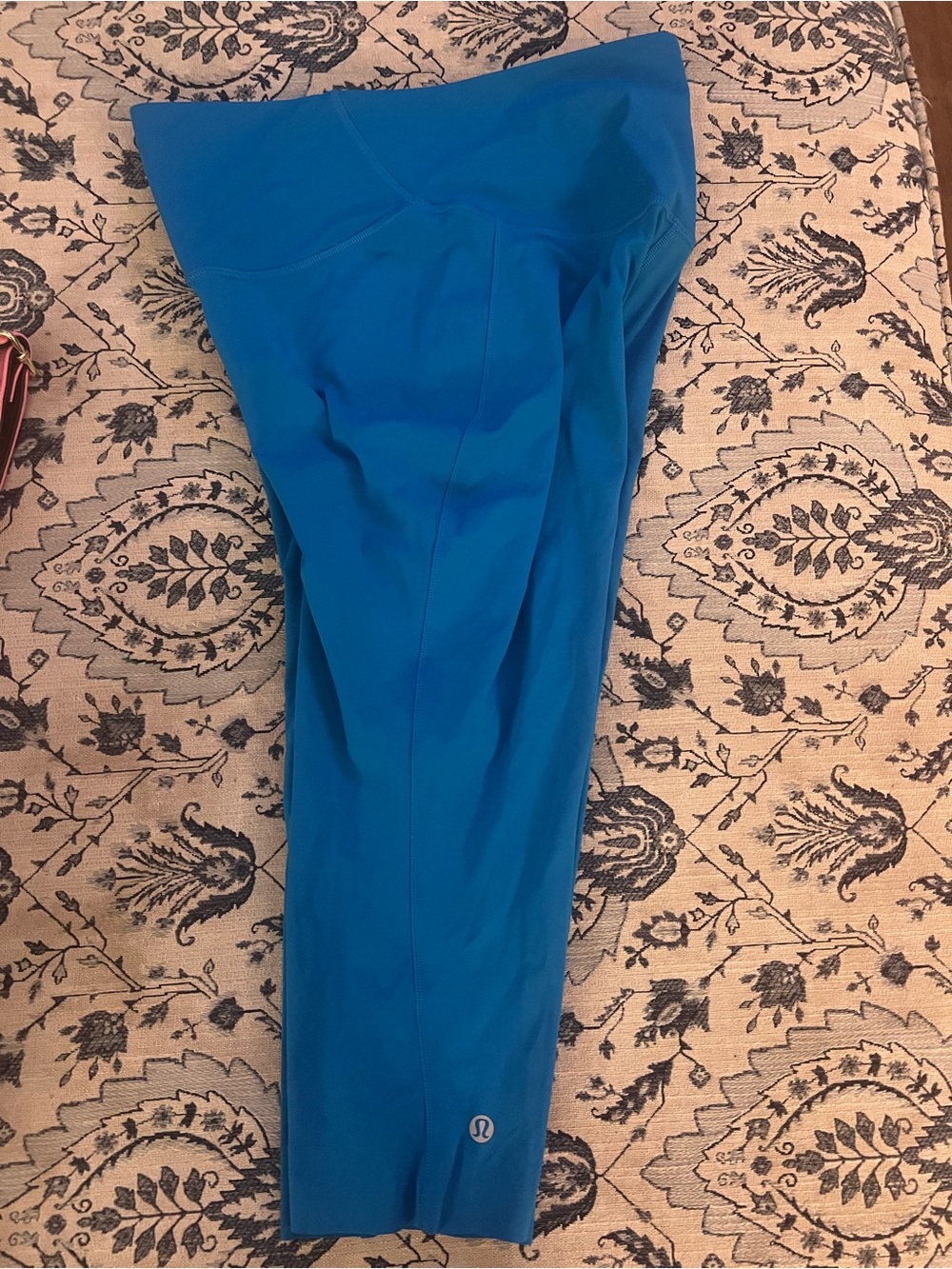 lululemon Fast and Free High-Rise Crop leggings teal shade size 8 - Picture 3 of 6